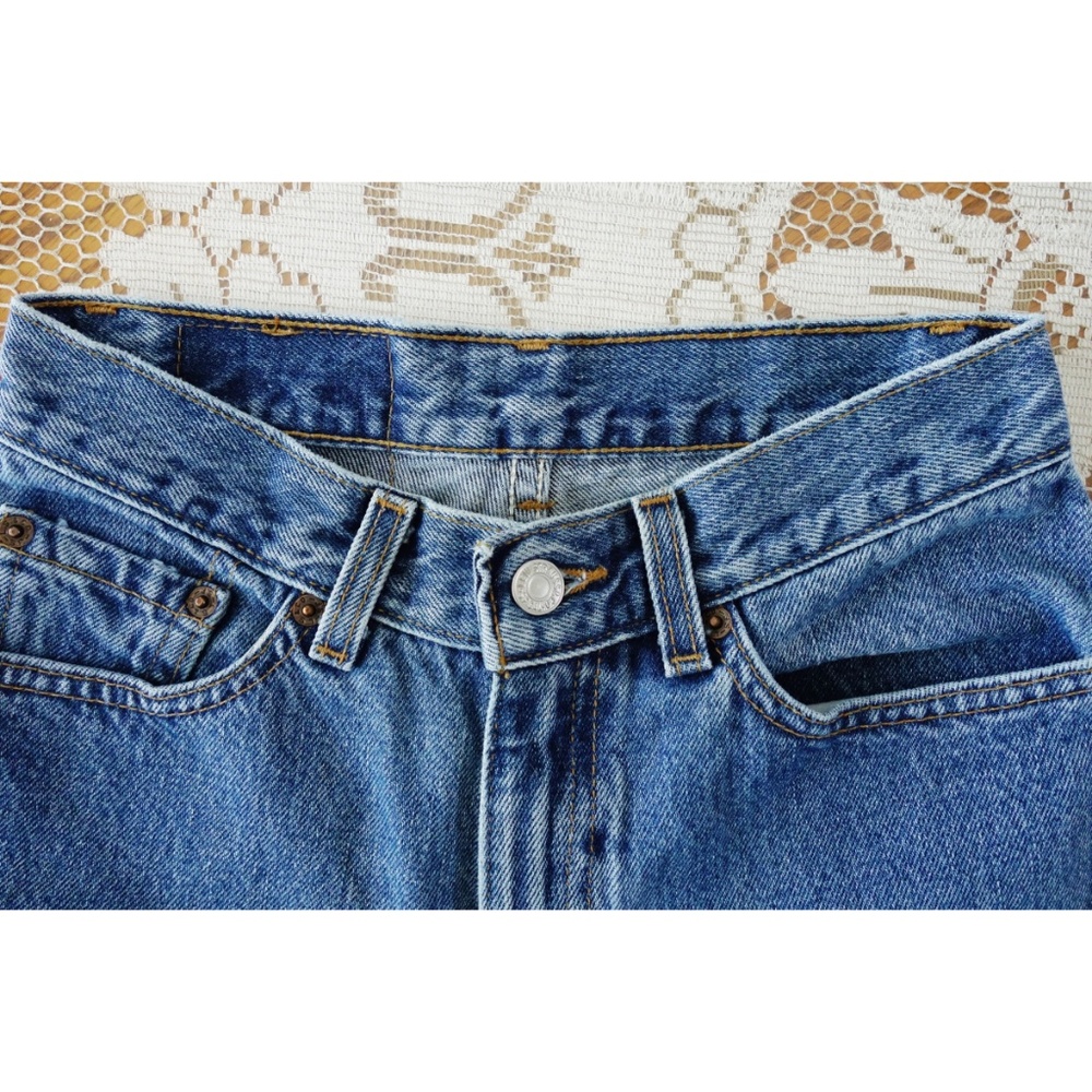 Vtg Levi's 512 Blue High Slim Tapered Jeans fit XS - Picture 3 of 6